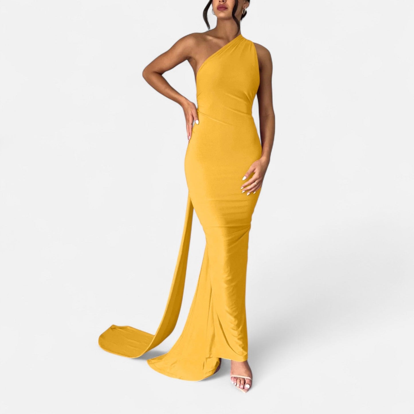 Robe femme maxi épaule dénudée tendance été