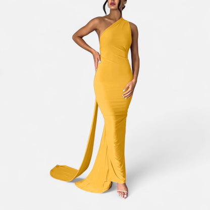 Robe femme maxi épaule dénudée tendance été
