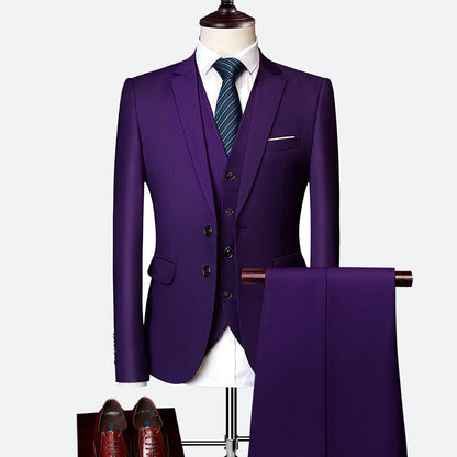 Costume Homme 3 Pièces Slim Fit Élégant pour Mariage ou Soirée