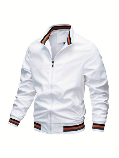 Blouson Aviateur Hiver Homme à Manches Rayées