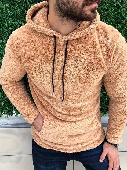 Sweat à capuche homme hiver chaud et doux