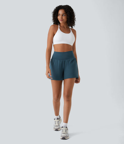 Shorts de Yoga 2 en 1 avec Poches pour Femme - BerlinGlamour