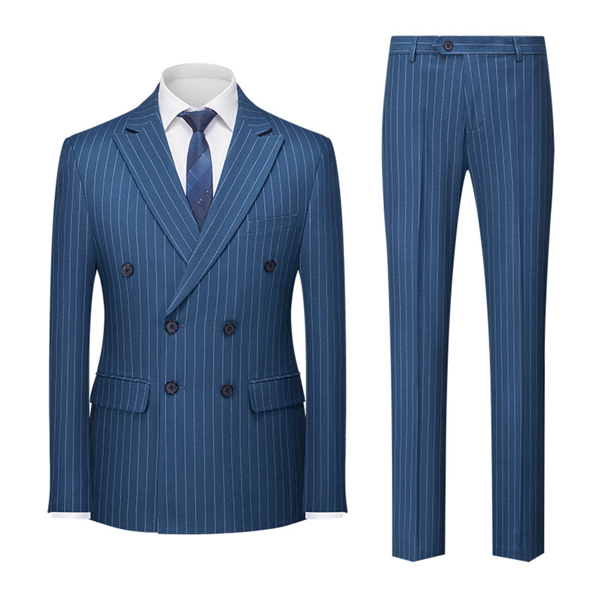 Costume Mariage Homme Chic à Rayures Fines - PanierRoyale