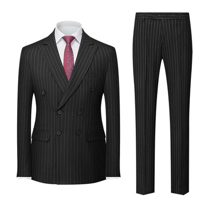 Costume Mariage Homme Chic à Rayures Fines