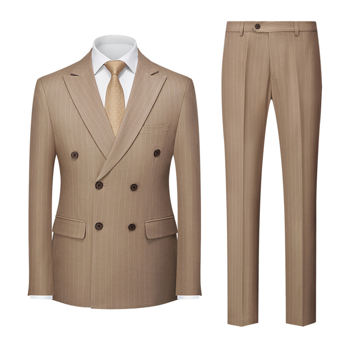 Costume Mariage Homme Chic à Rayures Fines