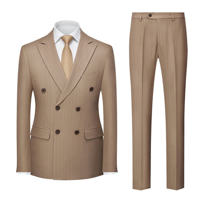 Costume Mariage Homme Chic à Rayures Fines