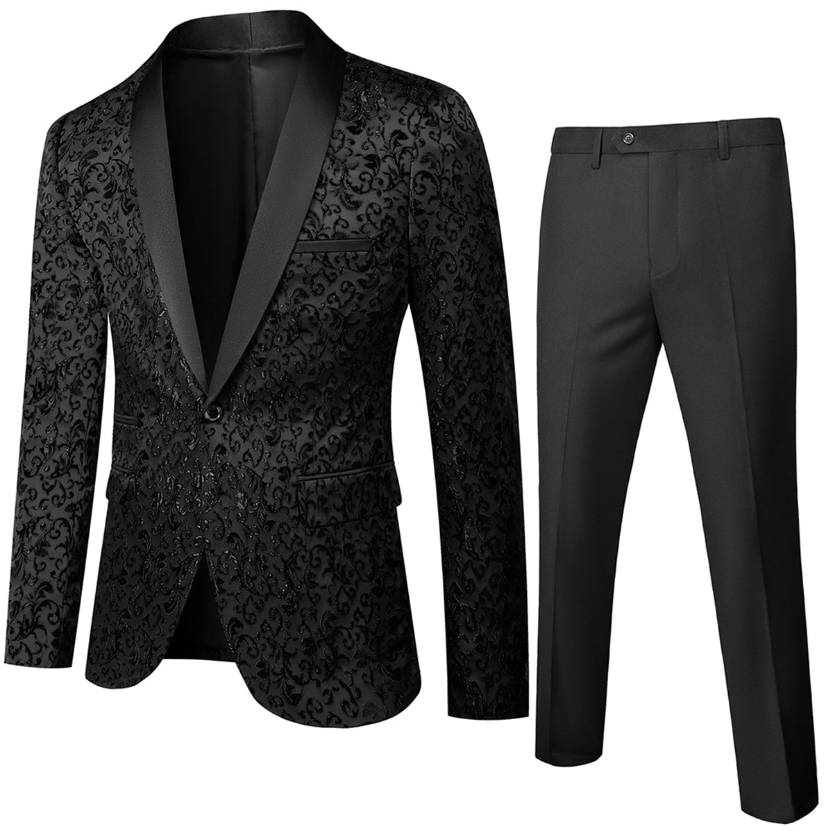 Costume Mariage Homme 2 Pièces Noir Élégant
