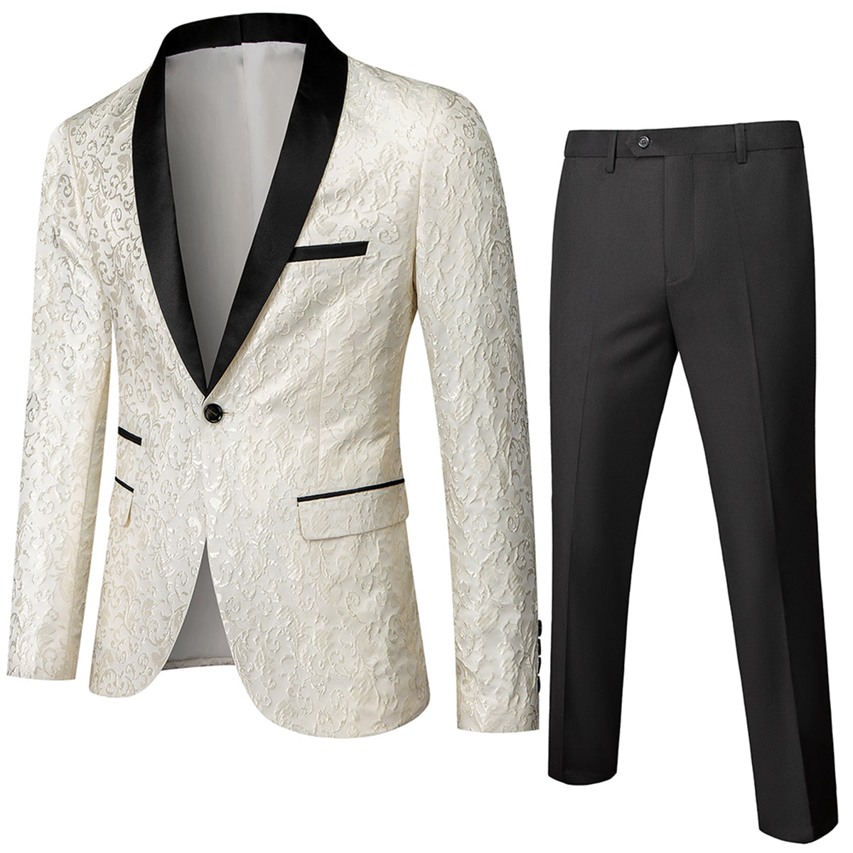 Costume Mariage Homme 2 Pièces Noir Élégant