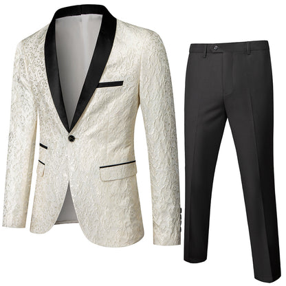 Costume Mariage Homme 2 Pièces Noir Élégant