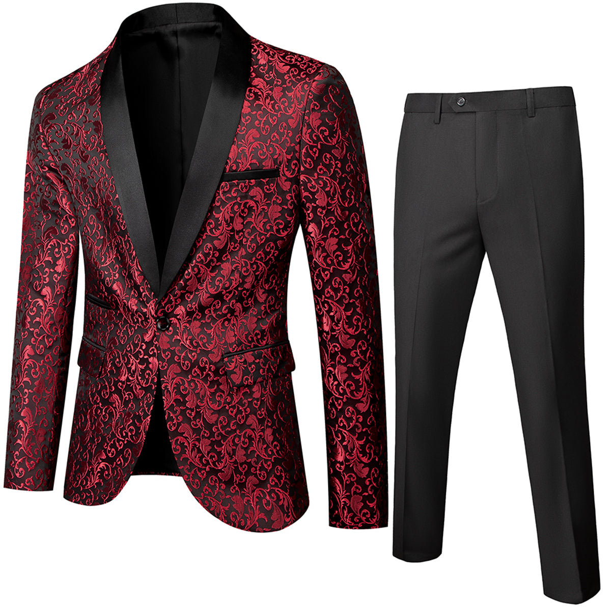 Costume Mariage Homme 2 Pièces Noir Élégant