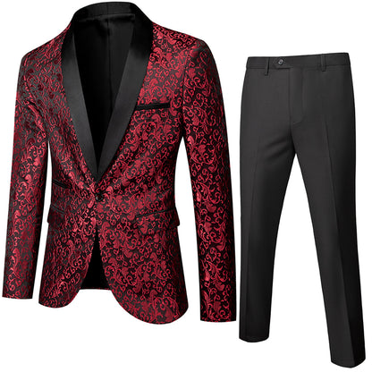 Costume Mariage Homme 2 Pièces Noir Élégant
