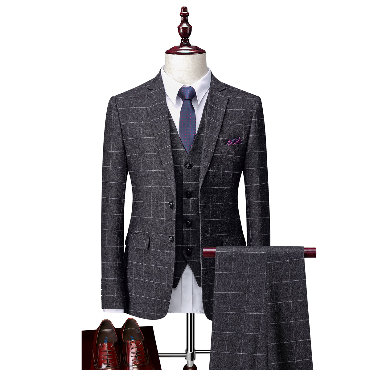 Costume Homme Mariage Élégant 3 Pièces Cérémonie - PanierRoyale