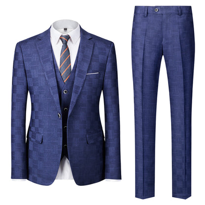 Costume Homme Mariage Élégant à Carreaux Classique - PanierRoyale