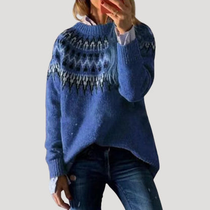Pull Femme Tricoté Imprimé Floral Printemps