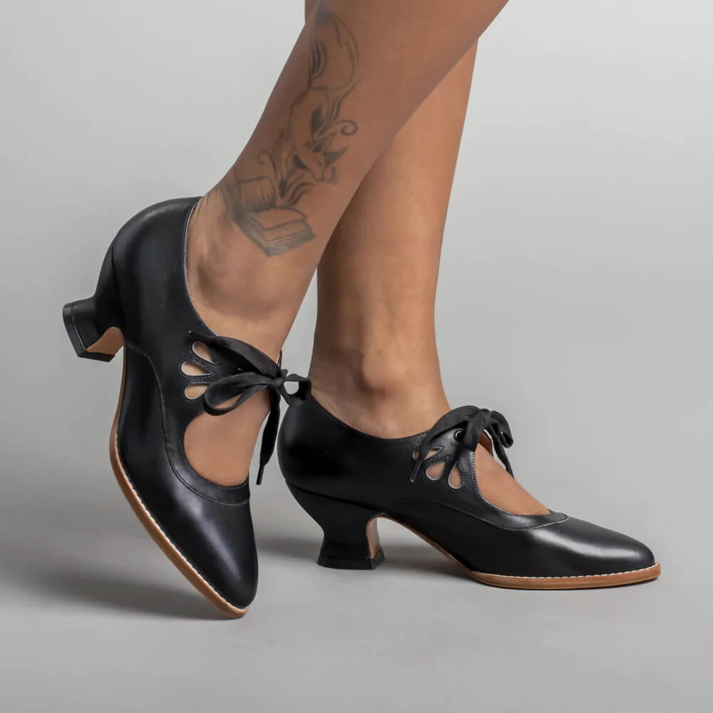 Chaussures de danse soirée noires talons hauts - PanierRoyale