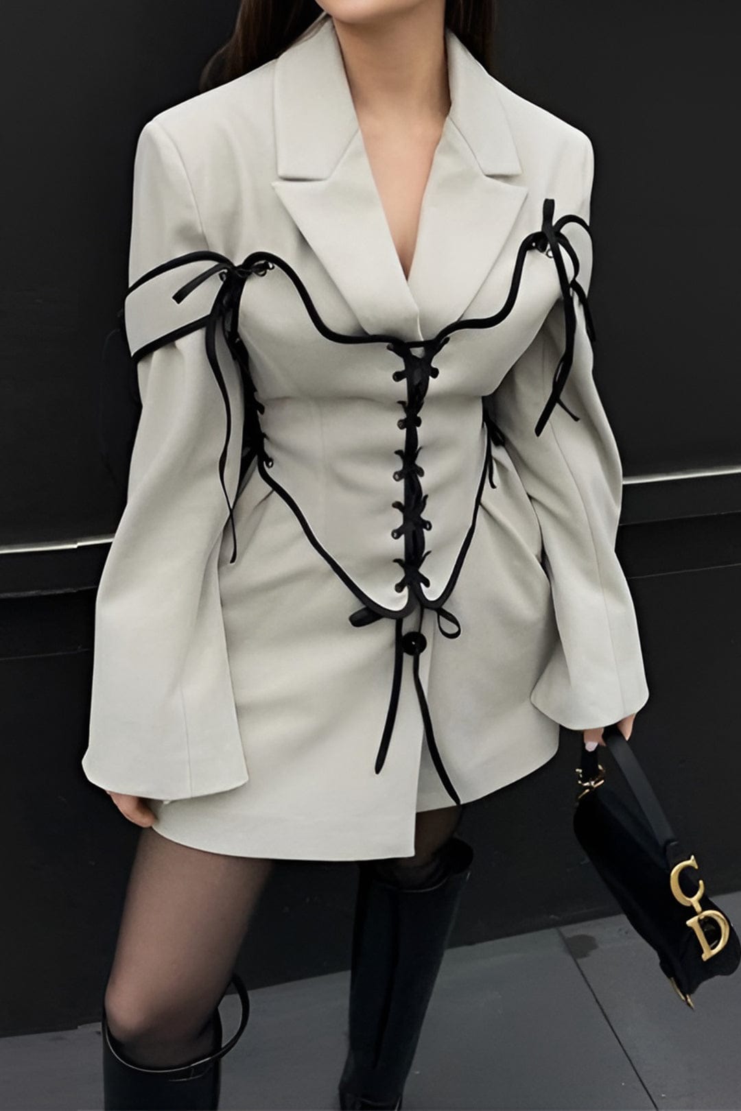 Costume Femme Élégant Blazer et Corset - BerlinGlamour