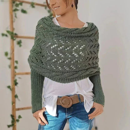 Écharpe Femme Tricotée Douce Gris Clair