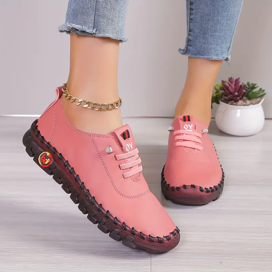 Bottines Cuir Rose Femmes Élégantes - PanierRoyale