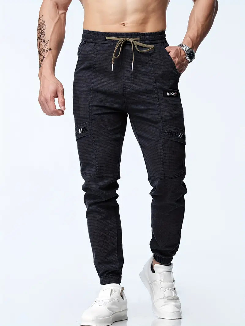Pantalon Jogger Homme Élastique à Cordons