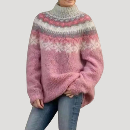 Pull Femme Tricoté Imprimé Floral Printemps
