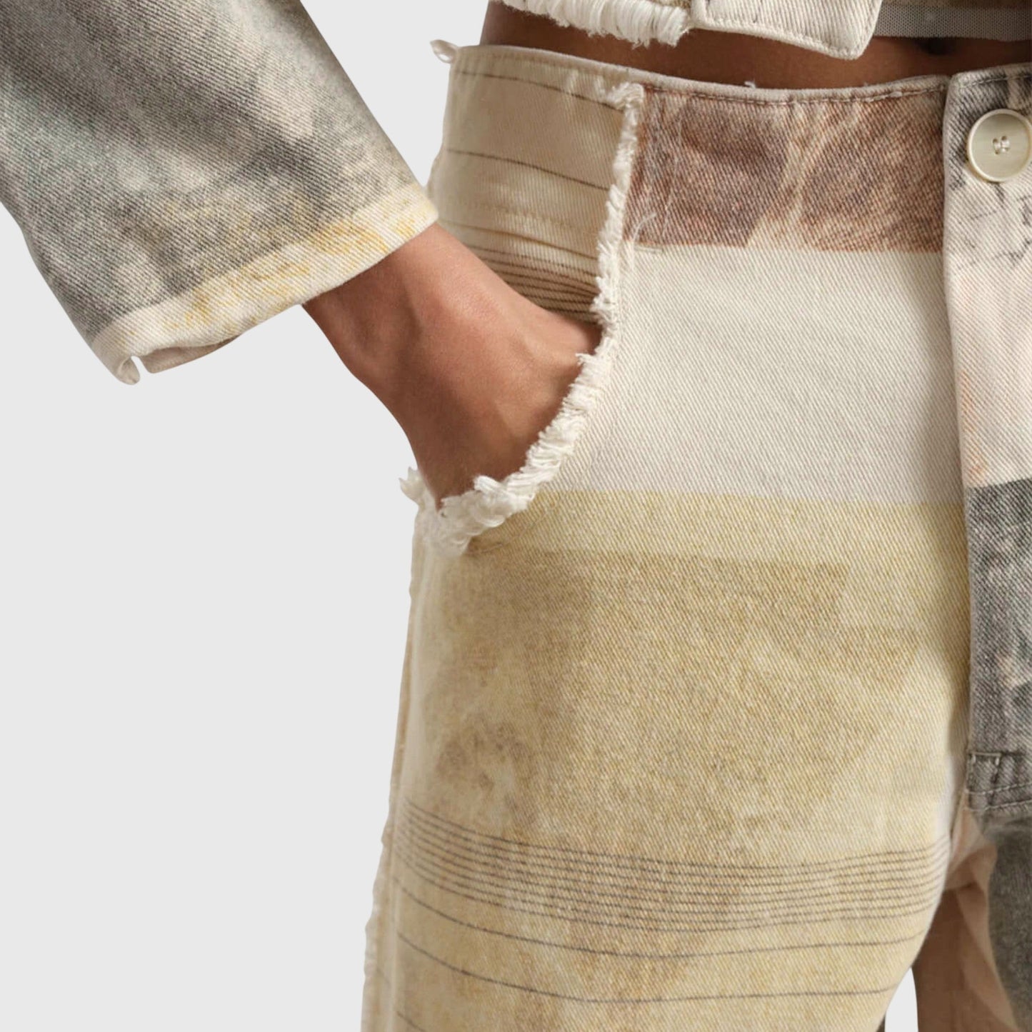 Jean Femme Haut de Gamme Taille Haute Imprimé