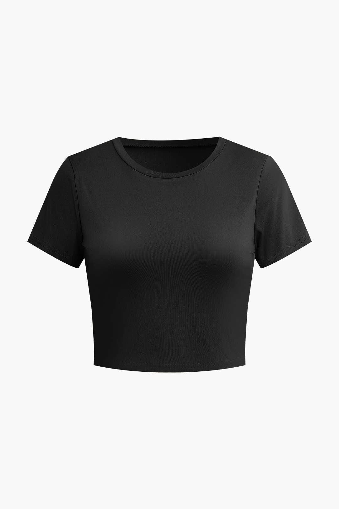 Robe de Soirée Élégante Two-Piece avec Top Court et Pantalon Large
