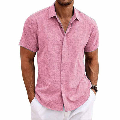 Chemise Homme Été Manches Courtes Style Italien