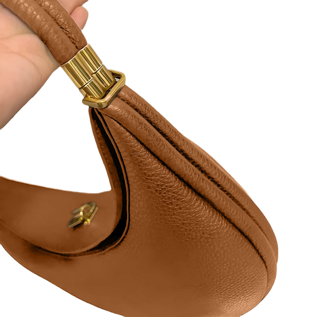 Sac à Main Femme Petit Cuir Véritable avec Fermeture et Poignée Supérieure