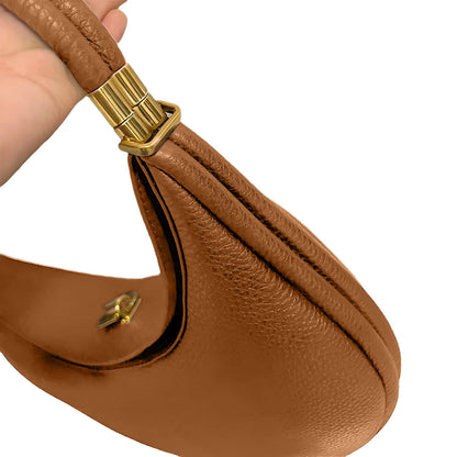 Sac à Main Femme Petit Cuir Véritable avec Fermeture et Poignée Supérieure