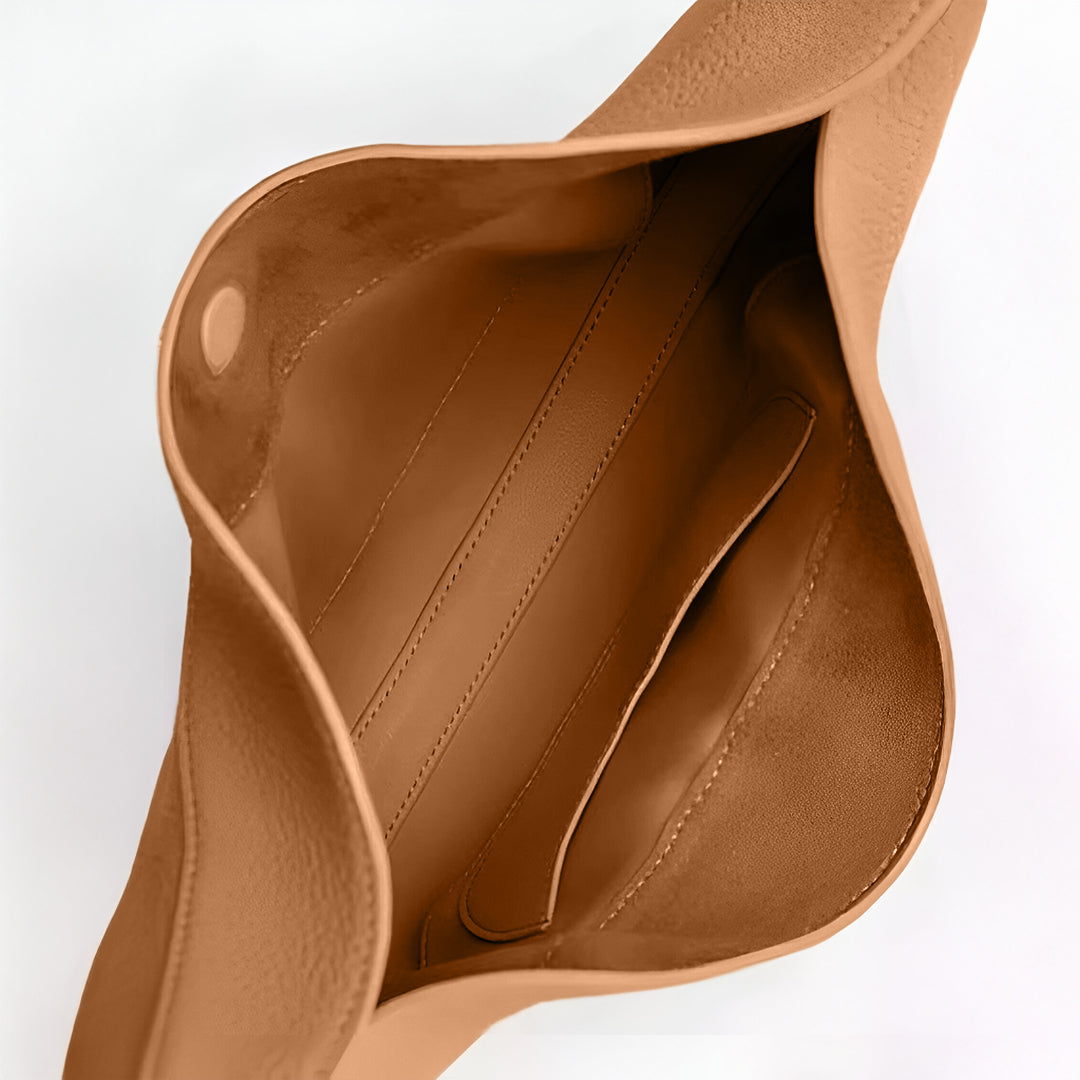 Sac à Main Femme Petit Cuir Véritable avec Fermeture et Poignée Supérieure