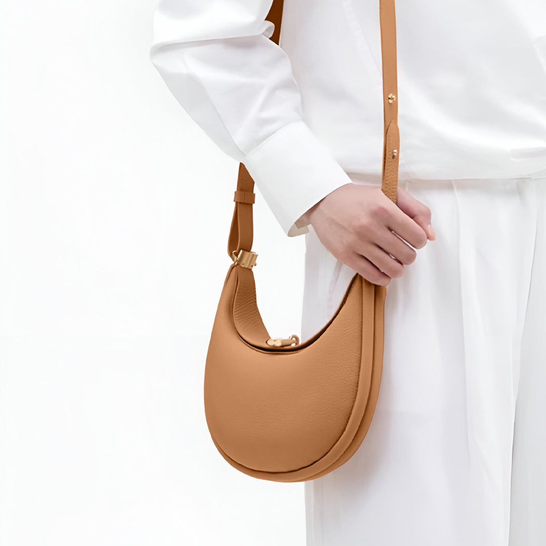 Sac à Main Femme Petit Cuir Véritable avec Fermeture et Poignée Supérieure