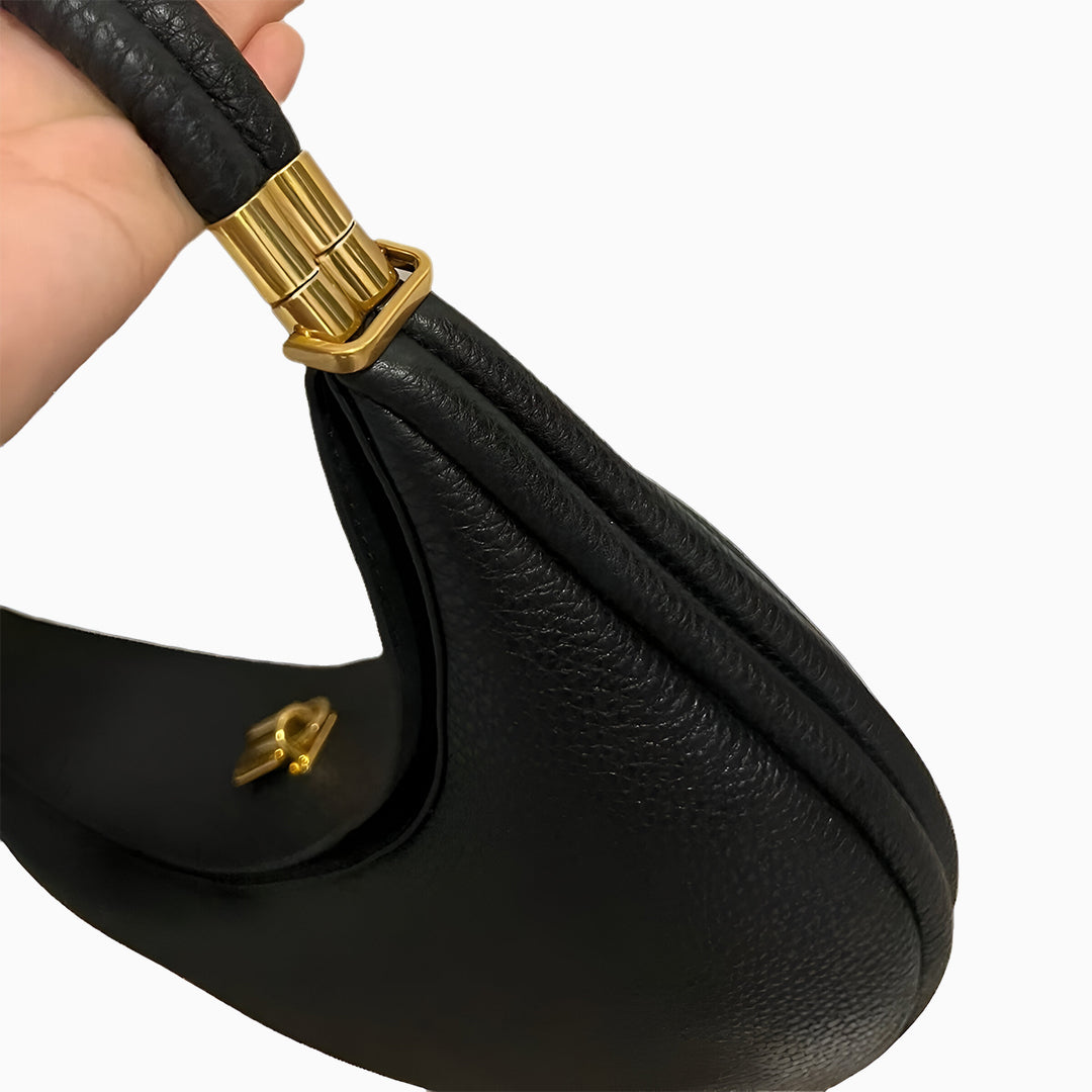Sac à Main Femme Petit Cuir Véritable avec Fermeture et Poignée Supérieure