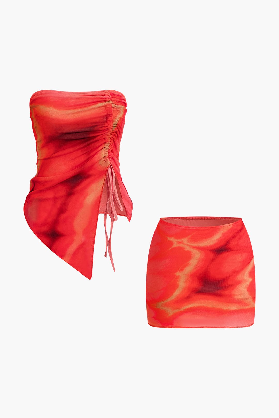 Maillot de Bain Bandeau Zweiteiler avec Minirock Séxy - BerlinGlamour