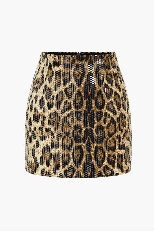 Robe Courte Pailletée Leopard Chic et Glamour - BerlinGlamour