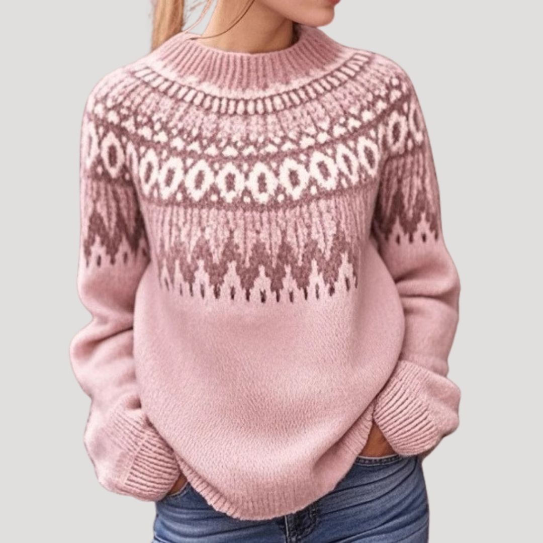 Pull Femme Tricoté Imprimé Floral Printemps