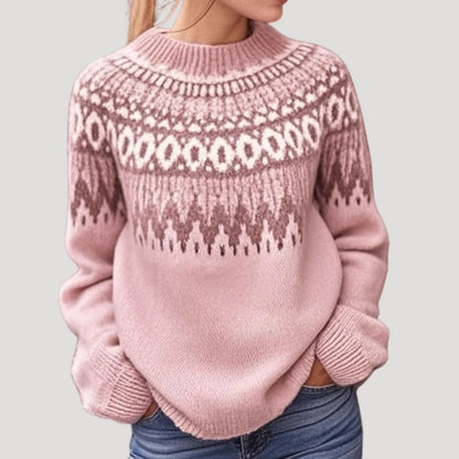Pull Femme Tricoté Imprimé Floral Printemps
