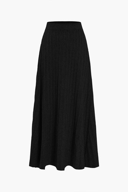 Robe Mi-Longue Élastique Plissée Féminine