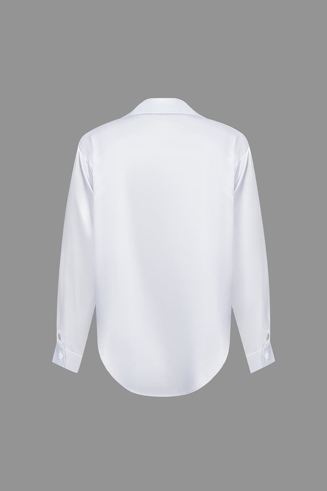 Blouse Élégante en Soie Satinée Longue Manche