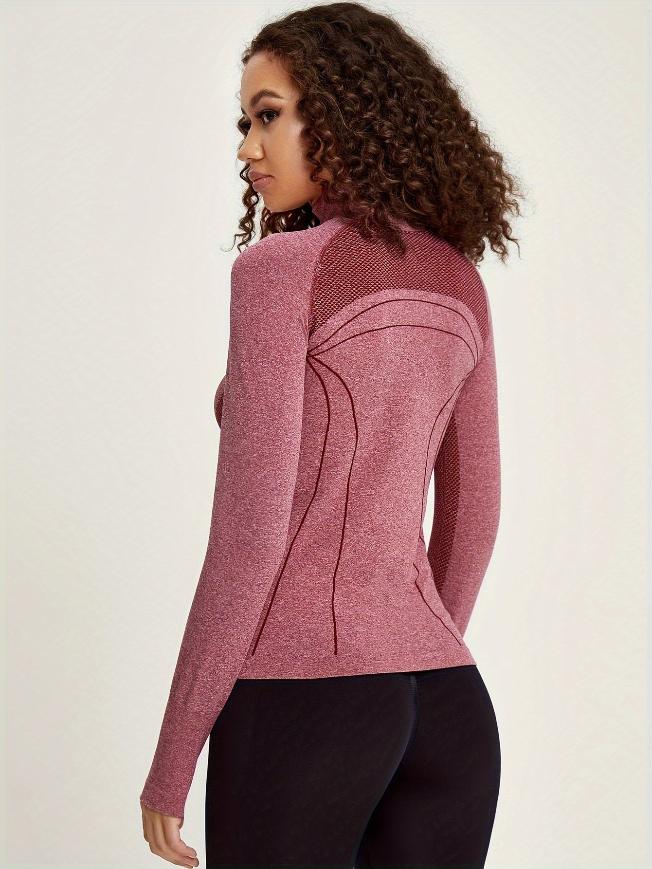 Veste de sport sans couture zippee
