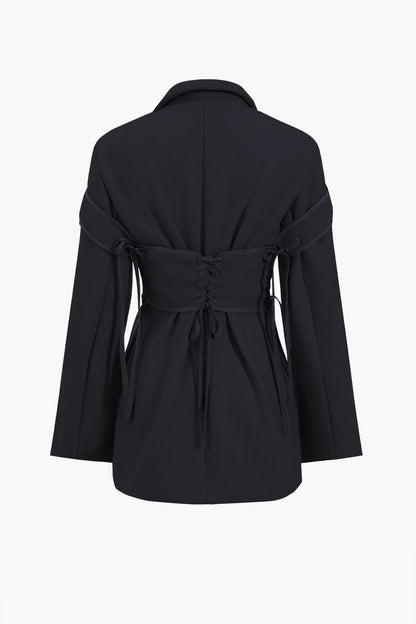 Costume Femme Élégant Blazer et Corset