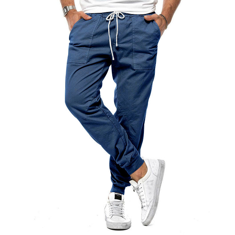 Pantalon Homme Décontracté Noir Uni