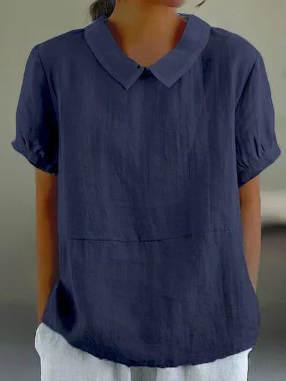 Blouse Femme Été Legère à Manches Courtes et Col V