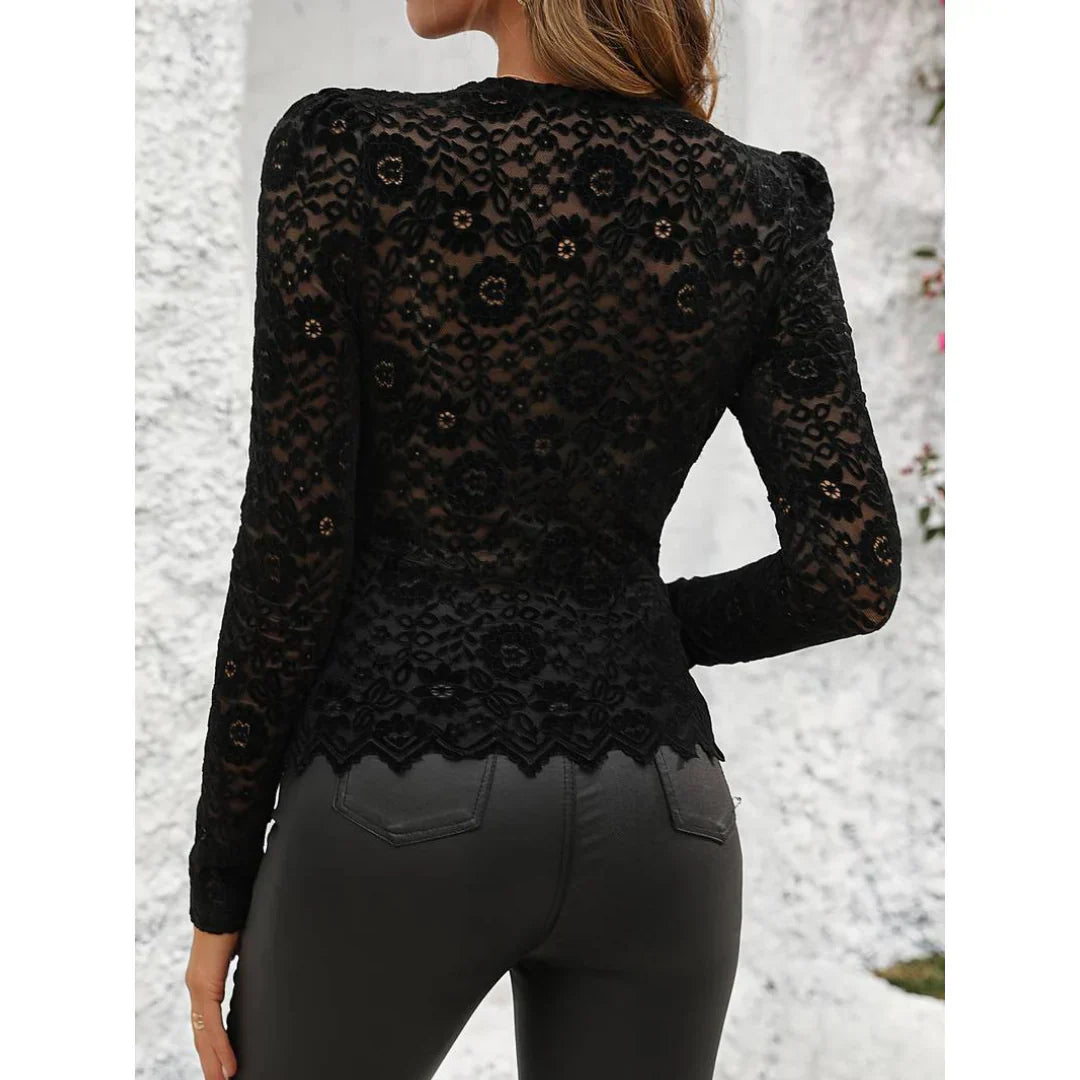 Robe Femme Longue Manche Florale Élégante - PanierRoyale