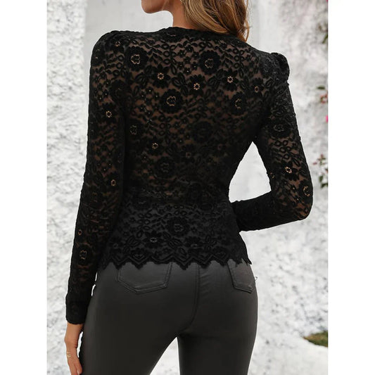 Robe Femme Longue Manche Florale Élégante - PanierRoyale