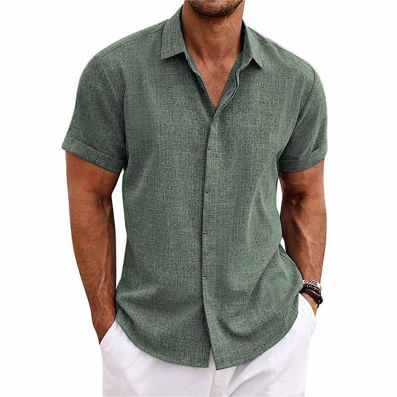 Chemise Homme Été Manches Courtes Style Italien
