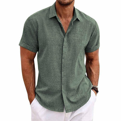 Chemise Homme Été Manches Courtes Style Italien