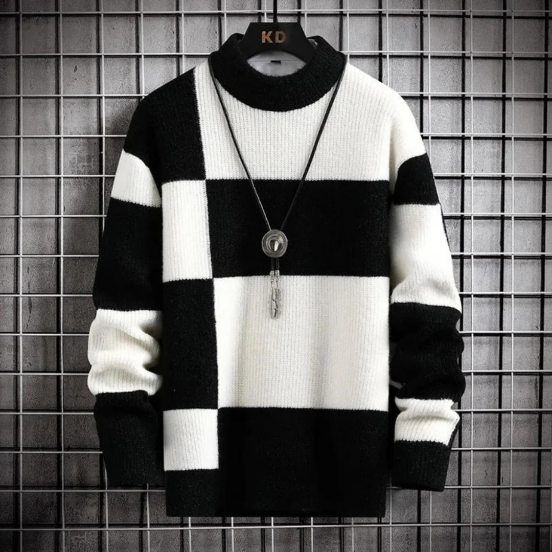 Pull Homme Classique Col Rond Confortable pour la Vie Quotidienne