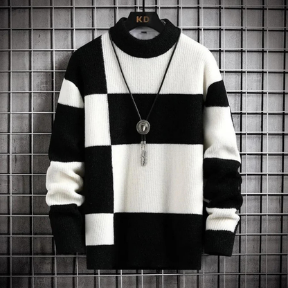 Pull Homme Classique Col Rond Confortable pour la Vie Quotidienne