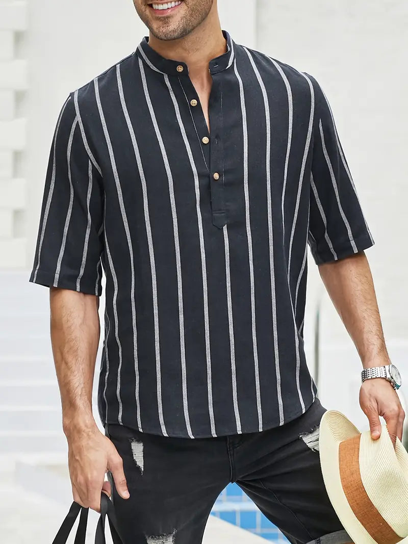 Chemise Homme Manches Courtes à Rayures