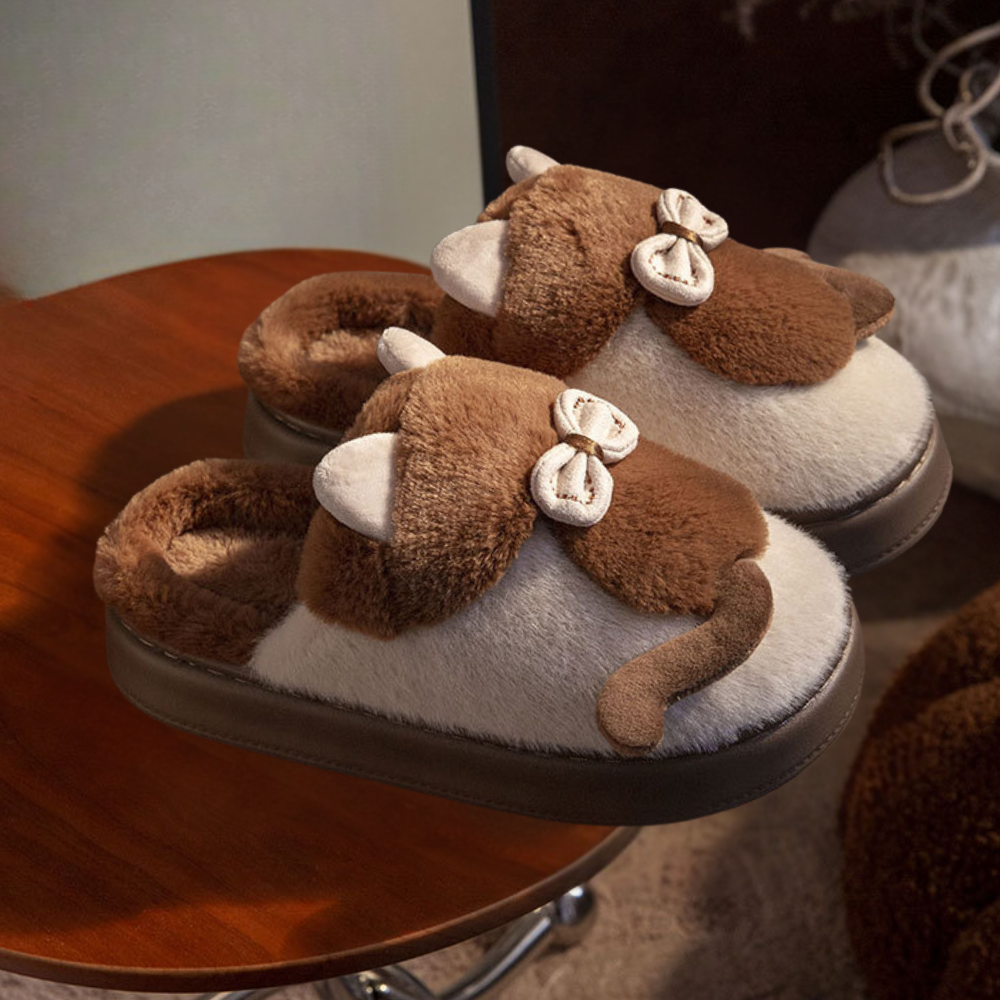 NATALY - Chaussons d'hiver en peluche pour femmes